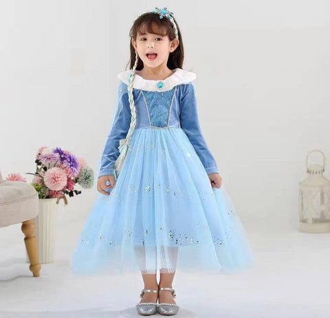 Princess Frozen Elsa Dress Costume