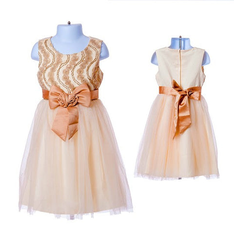 Flower Girl's Dress with Ribbon