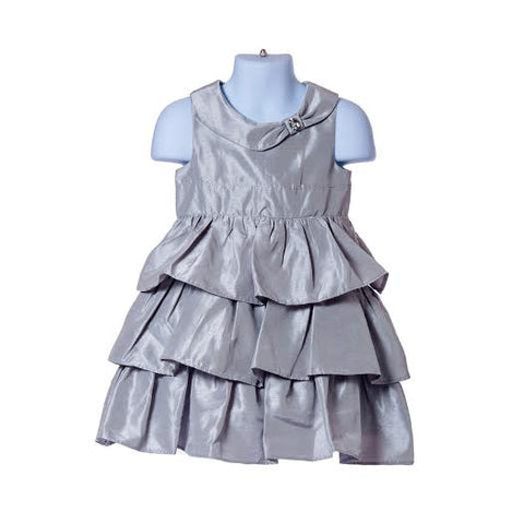 Gem Ruffle Duppioni Dress