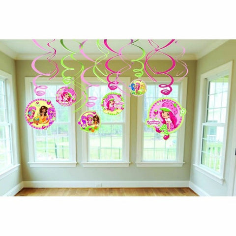 Strawberry Shortcake Swirl Decorations