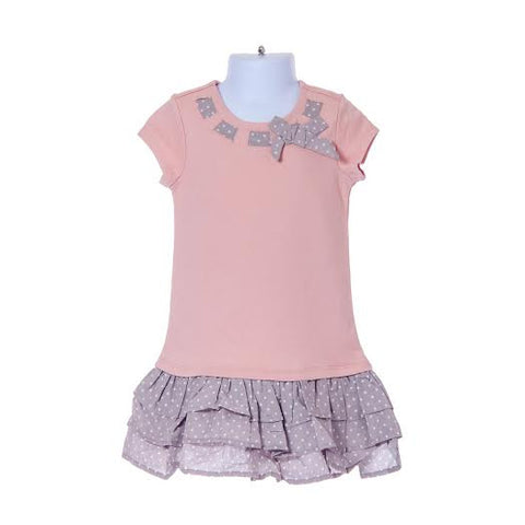 Girl's Maggie Zoe Short Sleeve Dress with PolkaDot