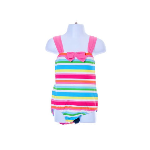 Multi Colour Striped With Bow Swimwear