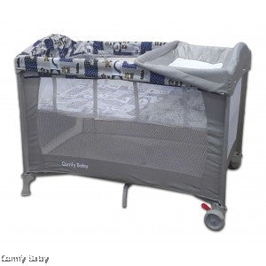 COMFY BABY TRAVEL COT - PREMIUM GREY (FOC MEMORY FOAM MATTRESS TOPPER)