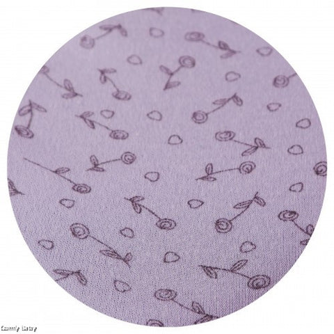Comfy Baby Pillow Cover Purple Flower - Size S