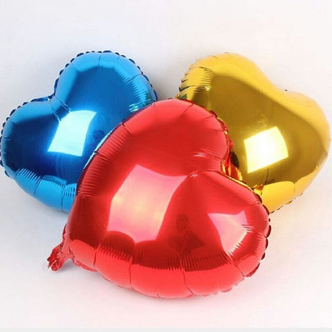 Foil Heart Shaped balloons 18 inch Aluminum with Helium
