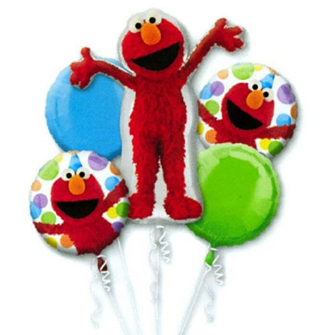 Elmo Style Happy Birthday Foil Balloon Bouquet