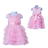 Girl's Princess Pink Flower Girl's Dress