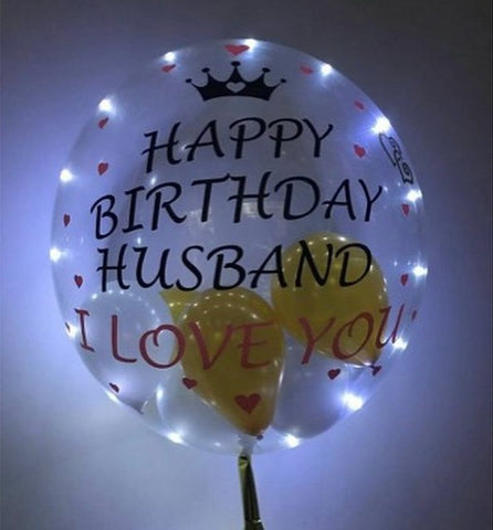 Bubble balloon with LED