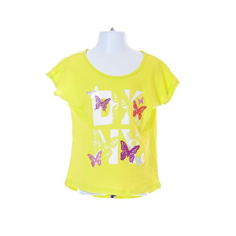 Girl's Short Sleeve T-shirt Butterfly Design