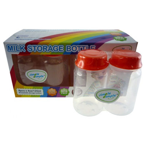 Simple Dimple Milk Storage Bottle Set of 8