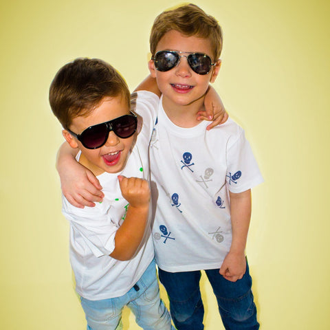 Eyetribe Frankie Ray - Kids 3 years + - Jet Metal Aviator Sliver Flash Mirror