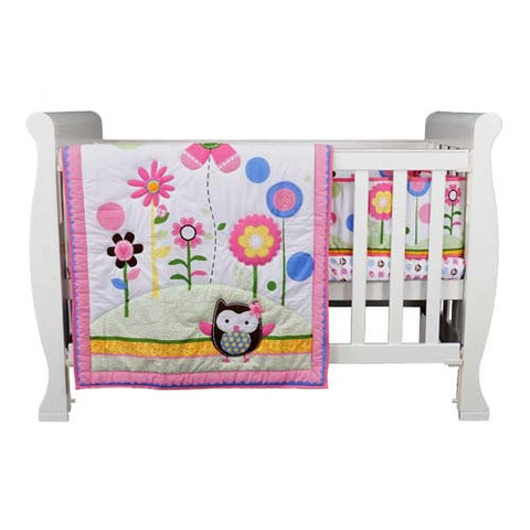 Koopers Embroidery Bedding Set PINK OWL