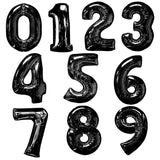 Number foil balloons 17"- black