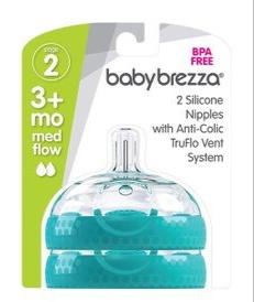 Baby Brezza Stage  Replacement Baby Bottle Nipples
