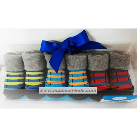 Luvable Friends 3 Baby Socks (0-9M)