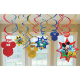 Disney Mickey Mouse Club House Swirl Decorations