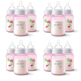Philips Avent Anti Colic Bottle, BPA Free, 3 Wide Neck Bottles, Special Edition Sea Turtle Design, PINK, 9 Oz