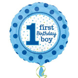 1 First Birthday Boy SuperShape Foil Balloon
