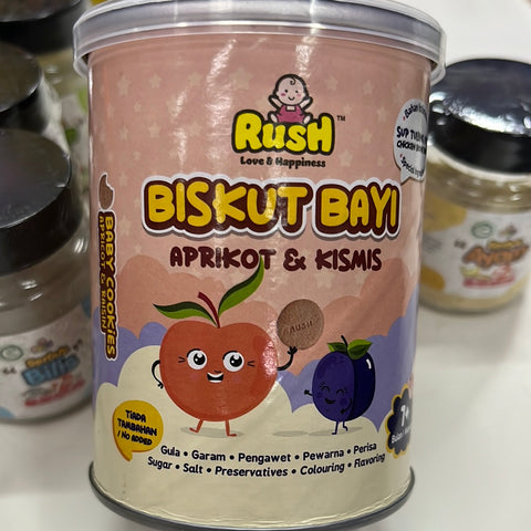 Rush Biskut Bayi Apricot & Kismis