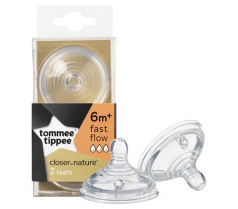 Tommee Tippee Closet to Nature 2 Teats 6m+ fast flow