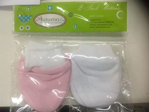Autumnz 2pack mitten Pink White