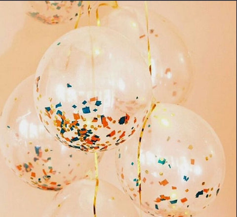 Confetti Balloons with Helium