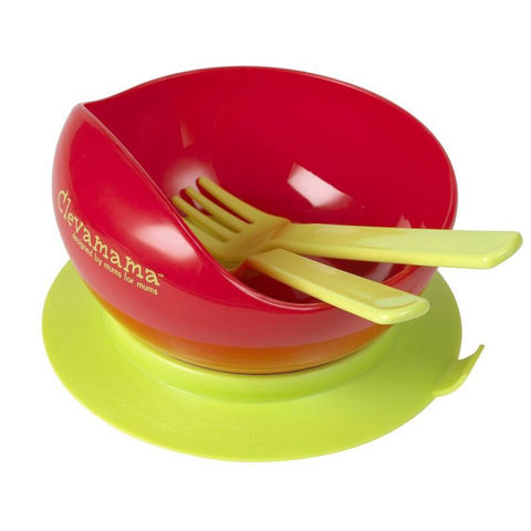 Clevamama Suction Feeding Bowl With Cutlery