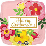 Happy Anniversary Foil Balloon - Flower