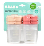 Béaba Set of 6 200 ml Clip Portions design pink
