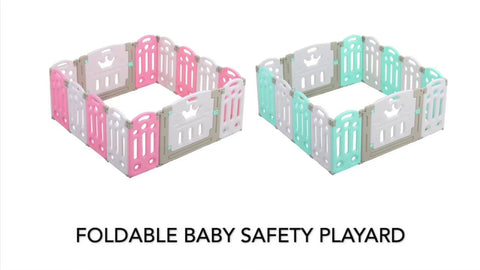 Foldable baby safety playard