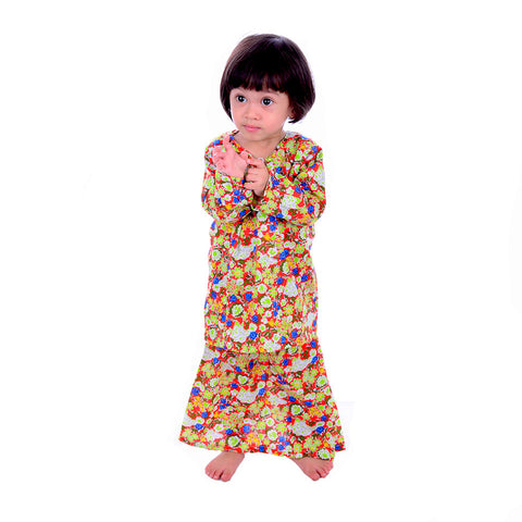 Girl's Little Flower Baju Kurung