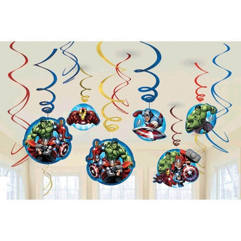 Marvel Avengers Assemble Swirl Decorations